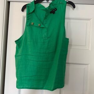 J. Crew Green Sleeveless Top